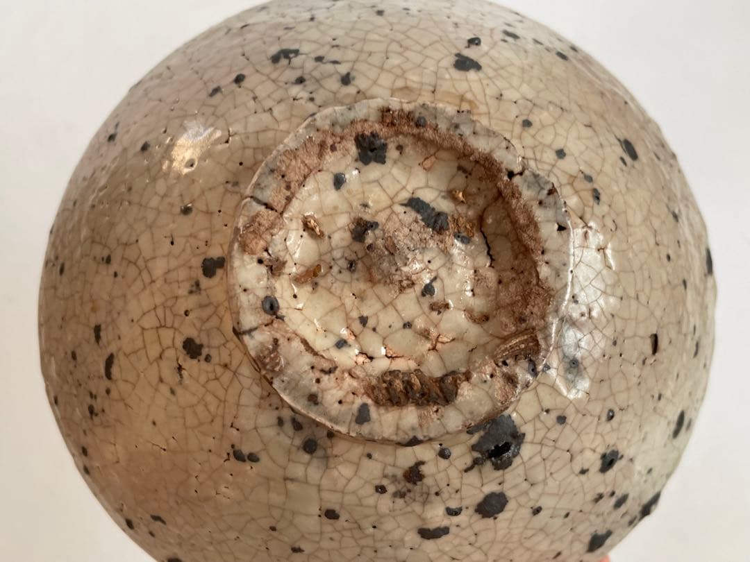 陶芸家　作家物　作者不明　箱付き　抹茶碗　茶碗　平茶碗　上口愚朗？