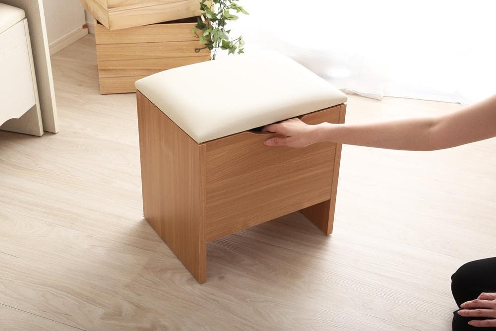 新品 送料込 コンパクト収納ドレッサー スツール 2点セット ミラーコンセントN