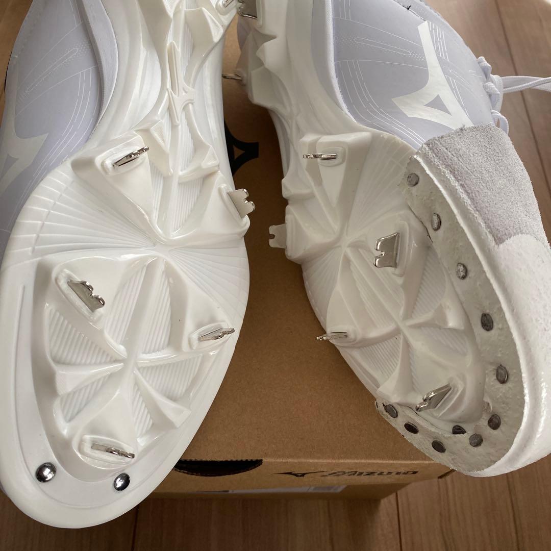 MIZUNO ミズノ スパイク　白 26センチ　P革加工済み　野球