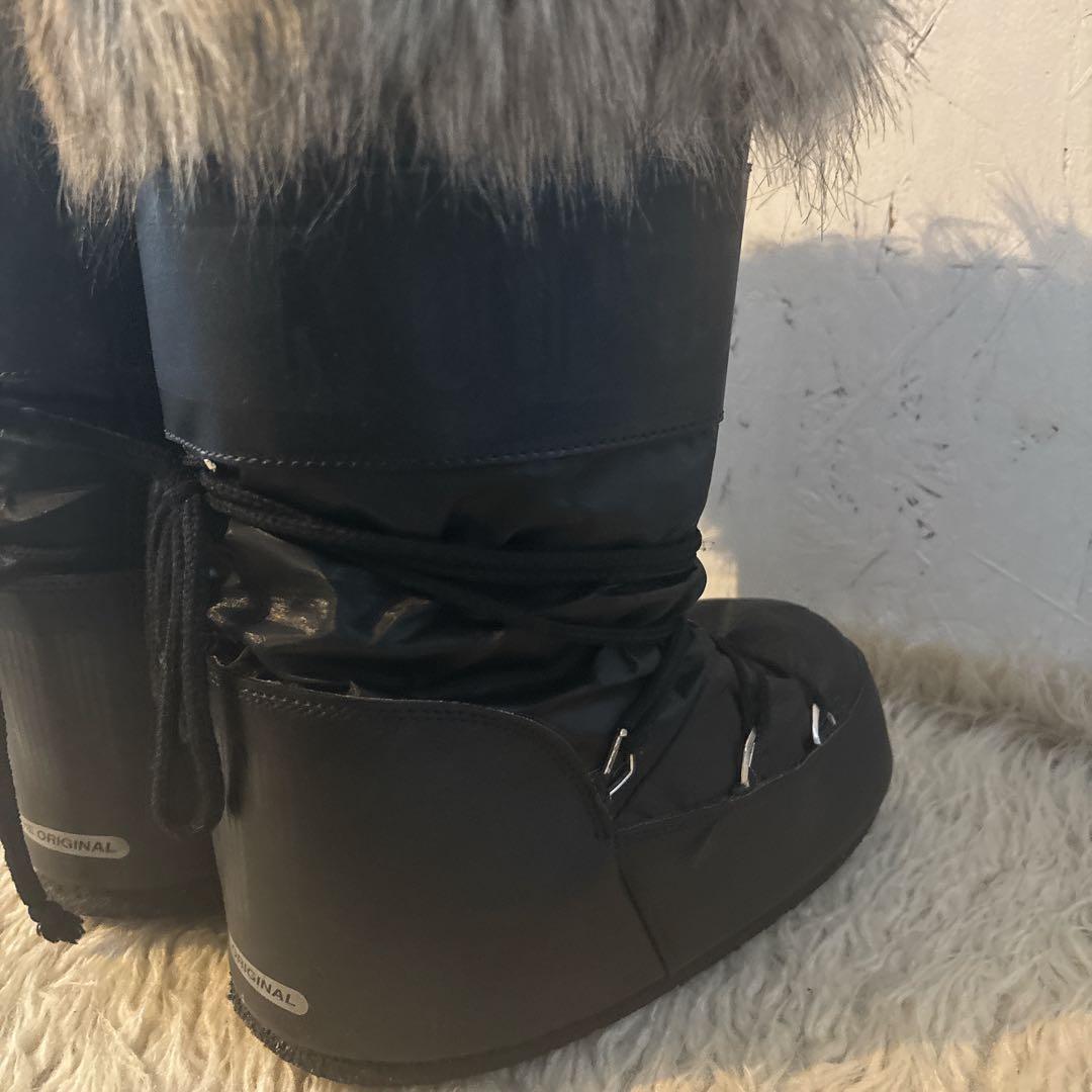 ♡美品♡ MOON BOOT TECNICA テクニカ　ムーン　ファー　ブラック