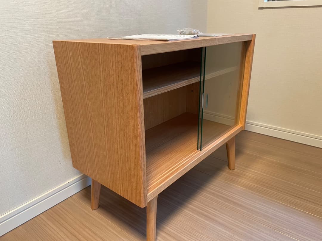 マルニ60+ コンビネーション ガラスドアシェルフ　脚組付き