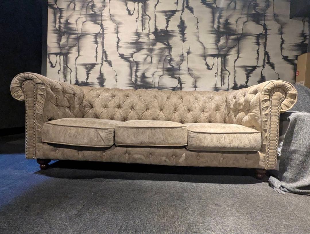 チェスターフィールド　ベージュ　３点セット