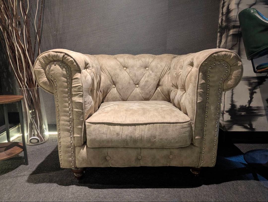 チェスターフィールド　ベージュ　３点セット