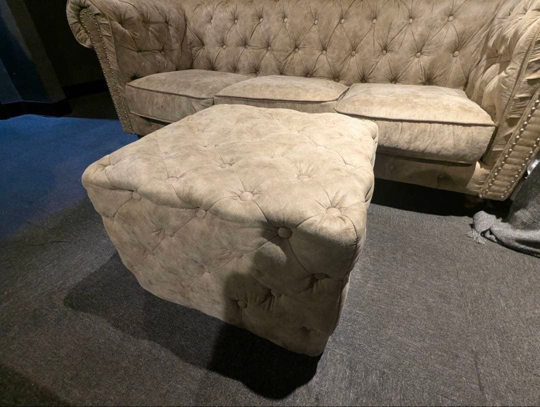 チェスターフィールド　ベージュ　３点セット