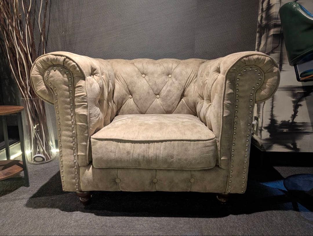 チェスターフィールド　ベージュ　３点セット