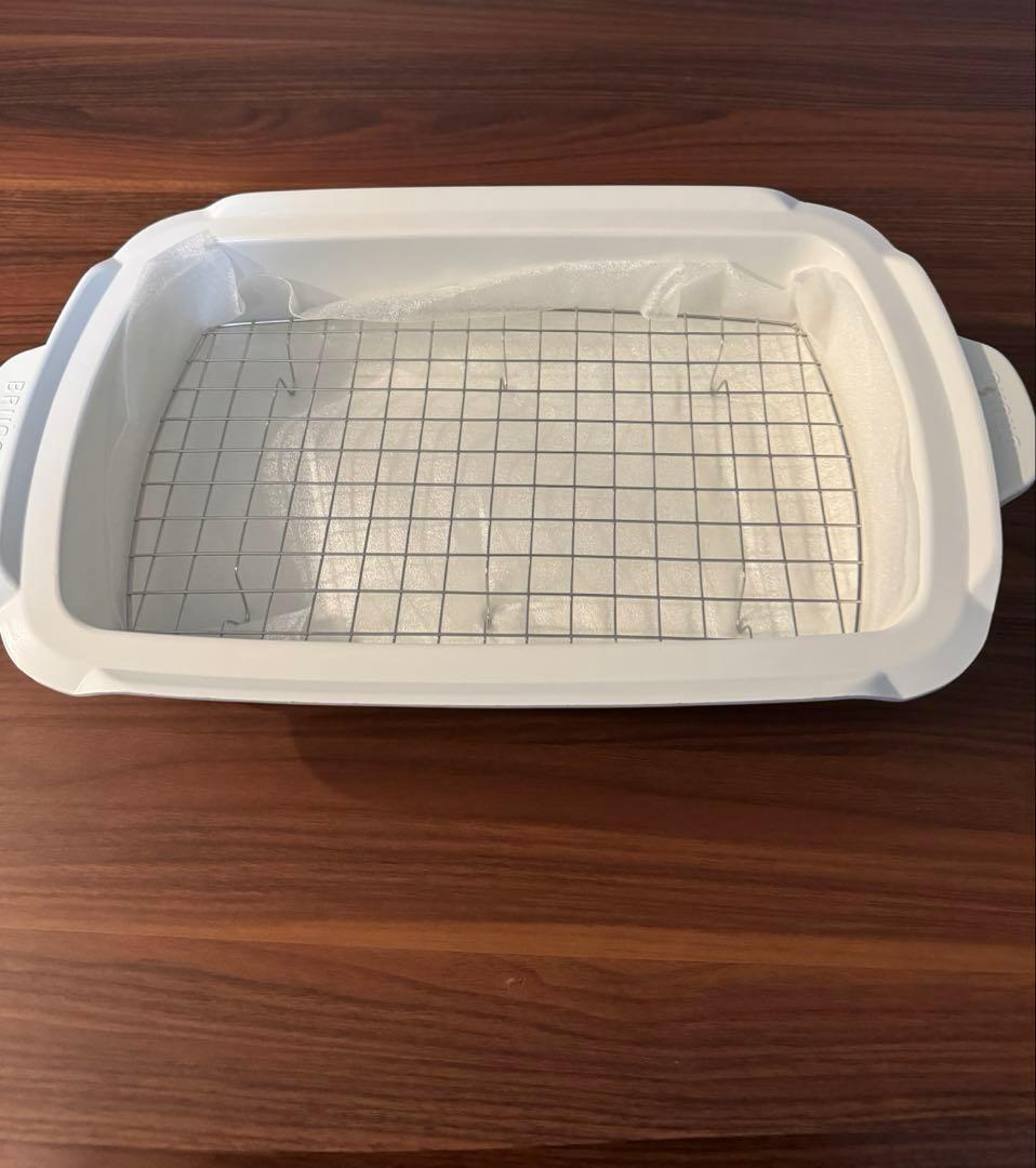 BRUNO ホットプレートグランデサイズ 深鍋セット ホワイト　蒸し網付き