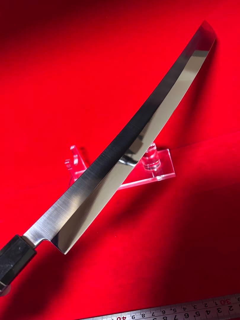 01548 包丁　先丸型　尺三　鏡面仕上げ　箱付　未使用品