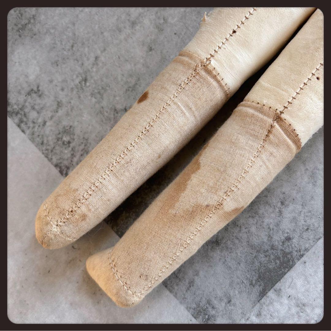 アンティーク ブロンド　チャイナヘッドドール　レザーボディ