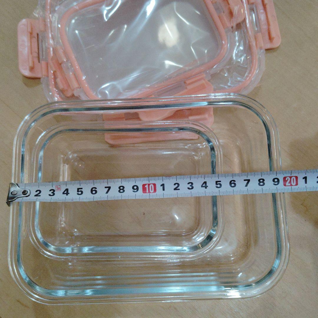 食品保存容器 透明ガラス 大小2個✕５計10個セット