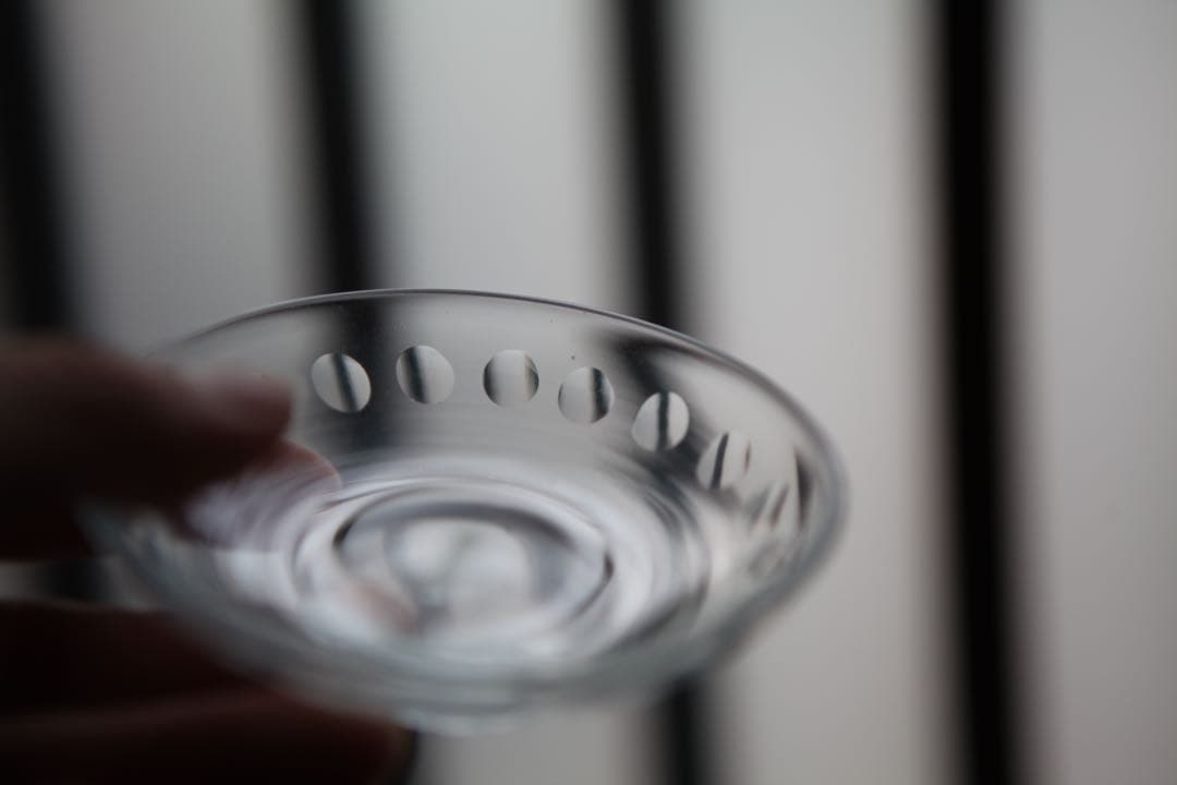 古道具　戦前　大正　昭和初期　蓋付ガラス碗　レア　B