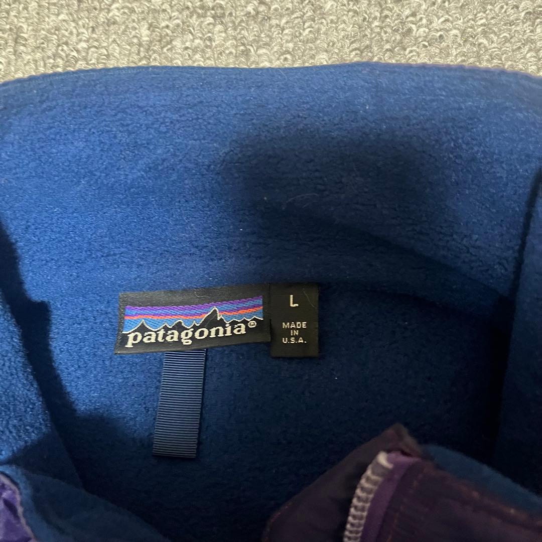 極美品90s パタゴニア シェルドシンチラ ジャケット L 紫 USA製