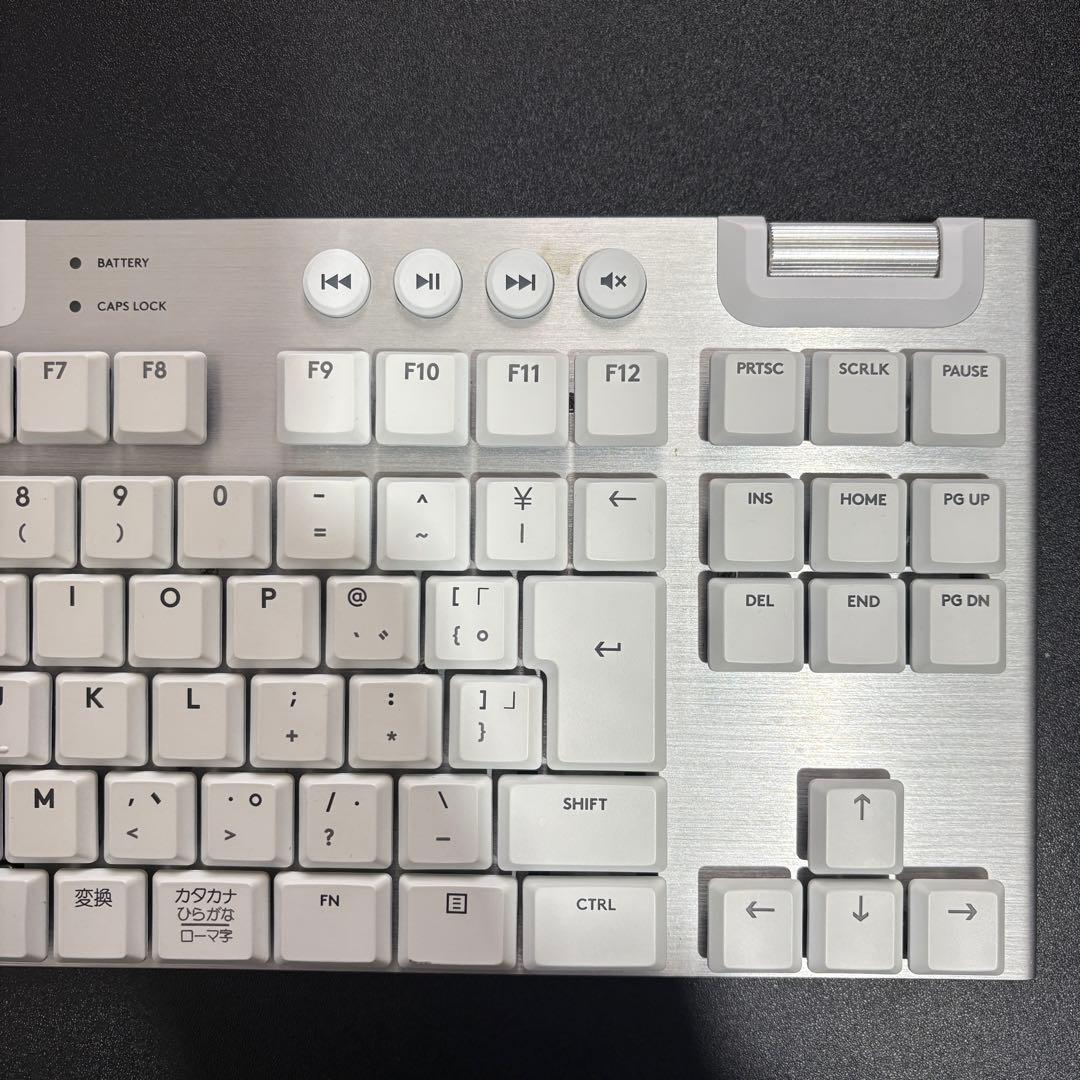 Logicool G913 TKL 白 ゲーミングキーボード 茶軸 タクタイル