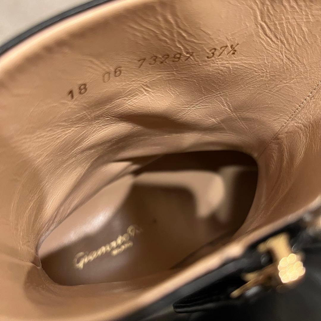 Gianvito Rossi ブラックレザーブーツ 37.5