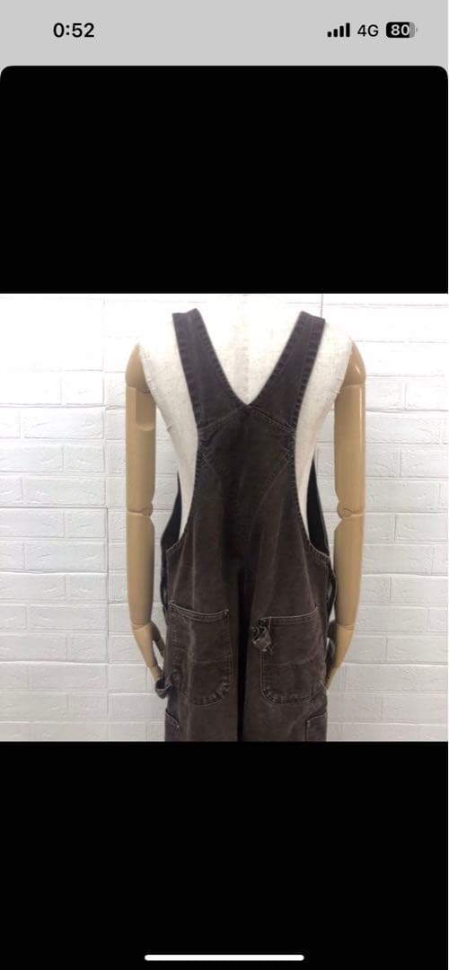 Carhartt ダークブラウン オーバーオール