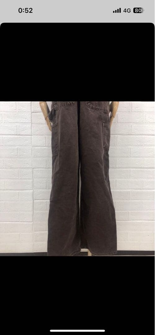 Carhartt ダークブラウン オーバーオール