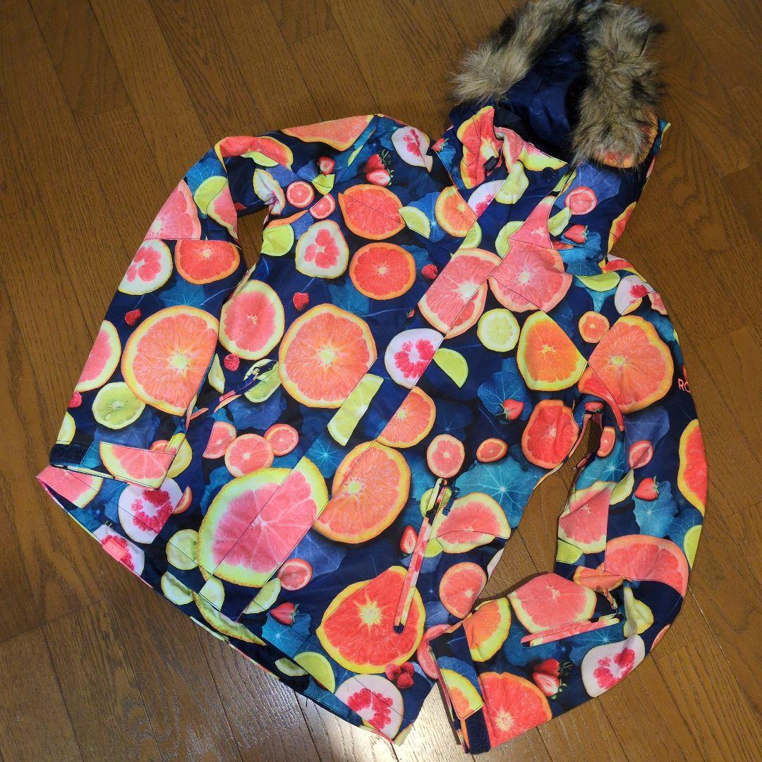 ROXY　スノボウェア　上下セット　Ｍ　フルーツ柄　　　ピンク