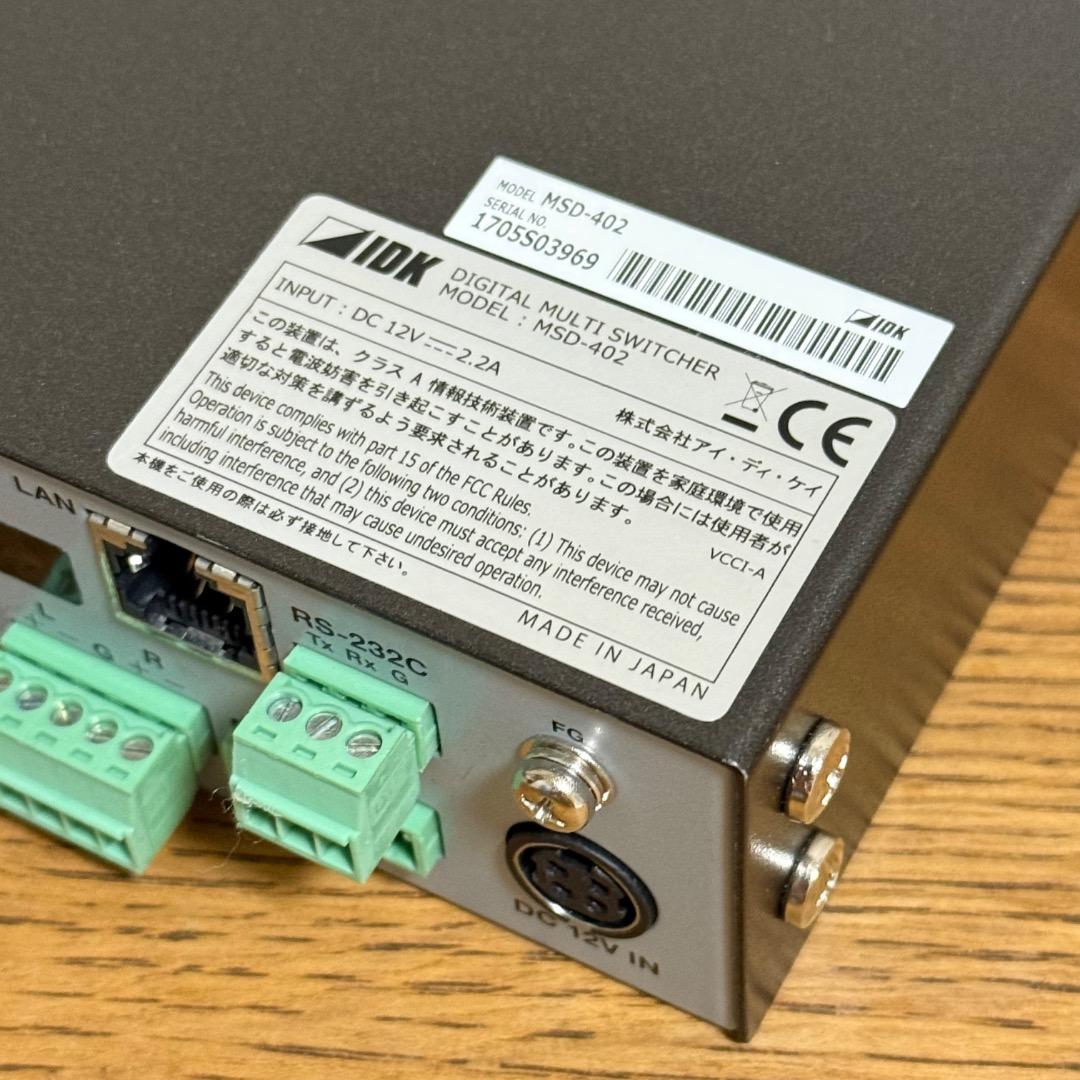定価28万 IDK MSD-402 デジタルマルチスイッチャー HDMI