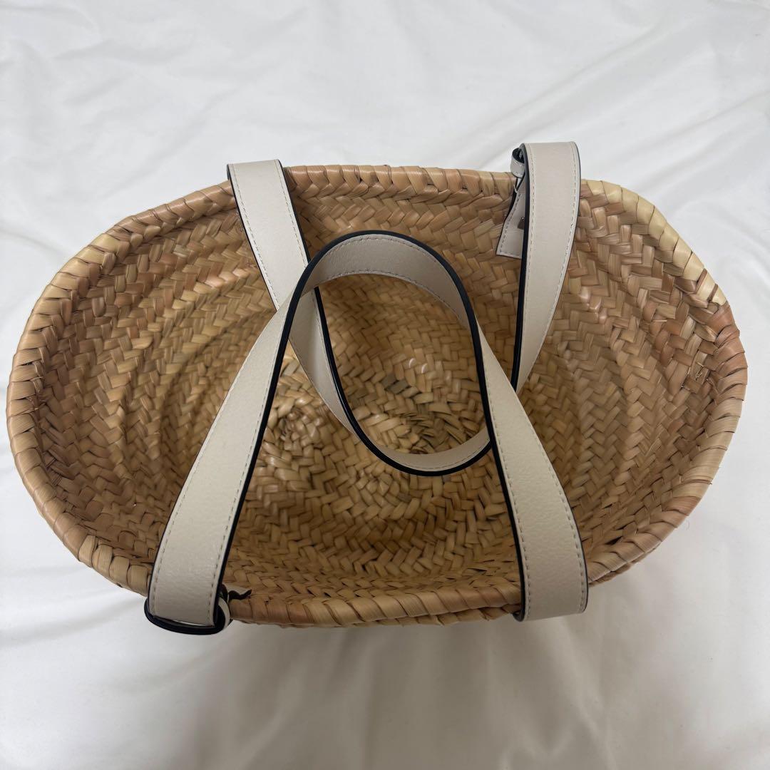 ロエベ　LOEWE ホワイト　カゴバッグ