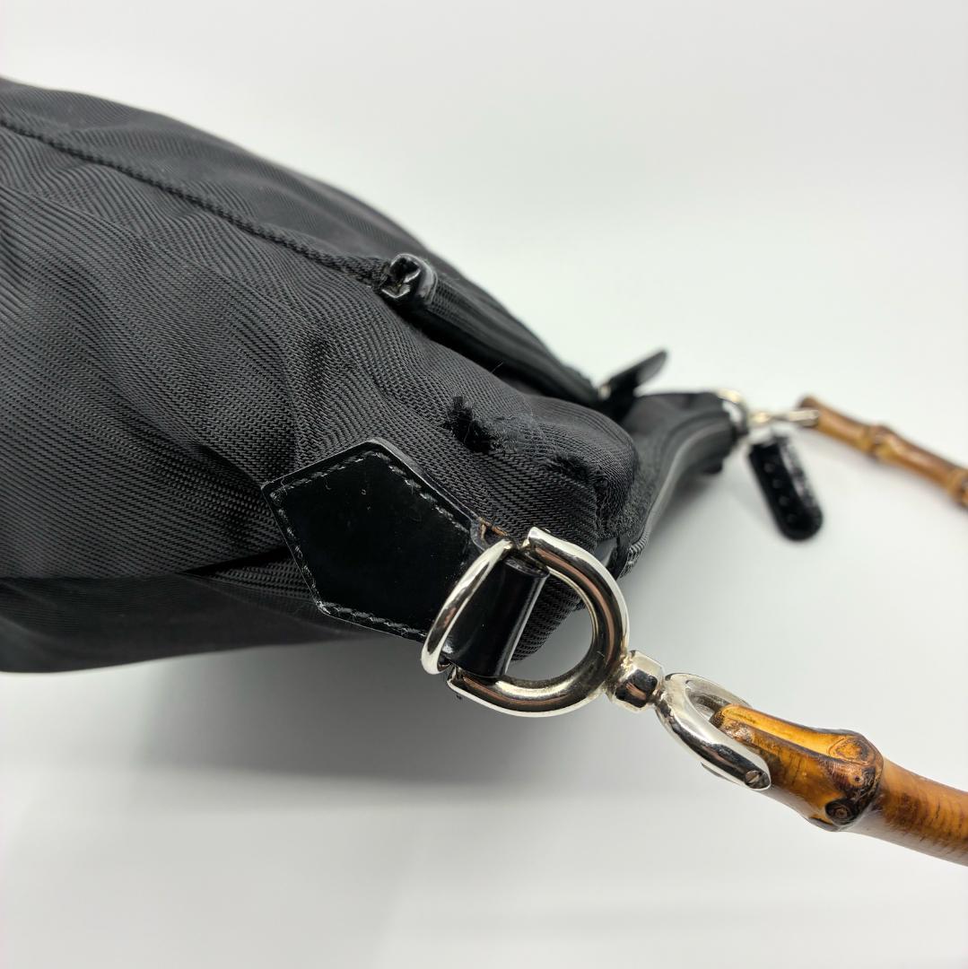 GUCCI グッチ バンブー ハンドバッグ 黒 ブラック A1359A1