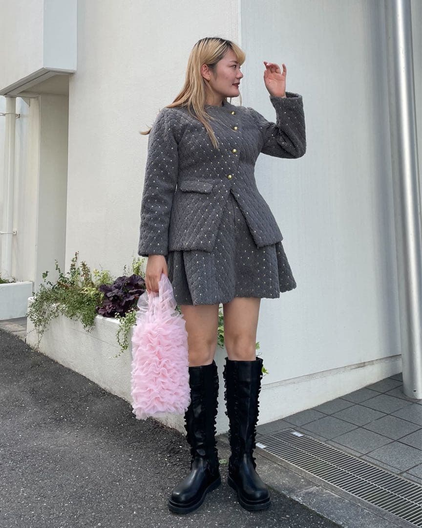 Bibiy. CHELSEA フリルロングブーツ Lサイズ　新品未使用