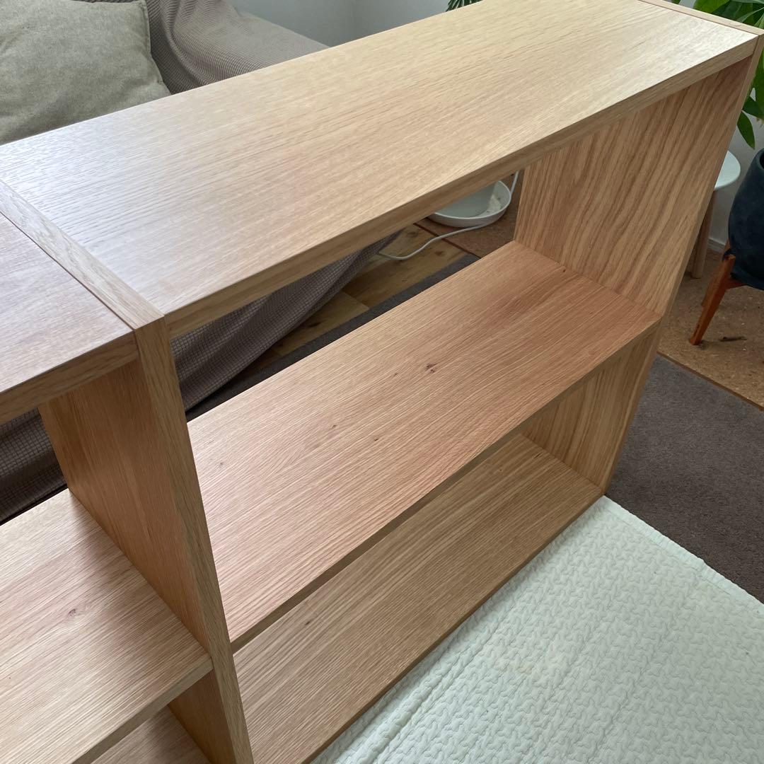 無印良品　スタッキングシェルフ2段×3列 オーク材〈美品〉