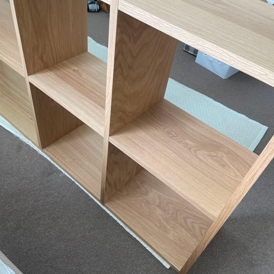 無印良品　スタッキングシェルフ2段×3列 オーク材〈美品〉