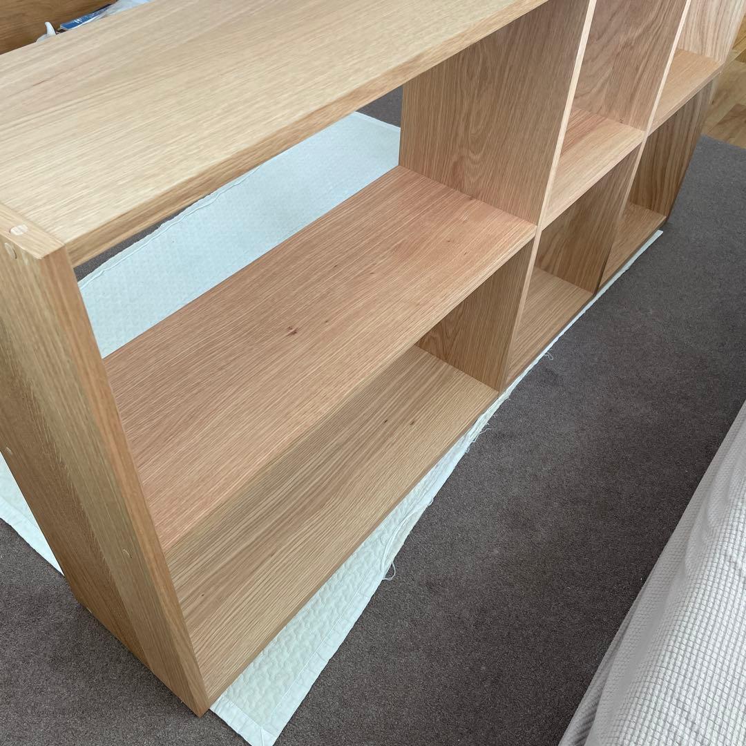 無印良品　スタッキングシェルフ2段×3列 オーク材〈美品〉