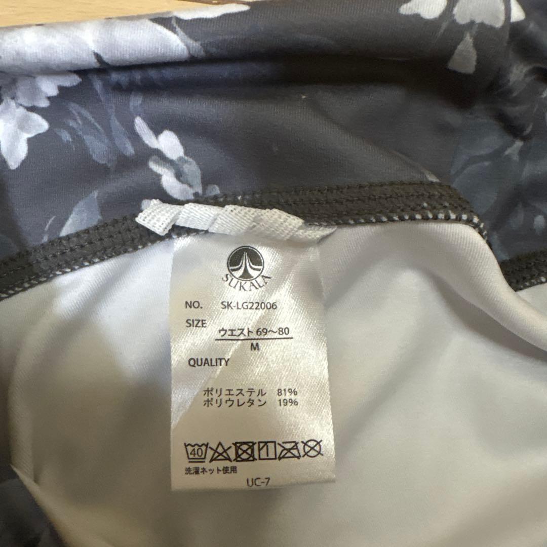 グレー系花柄 ヨガウェア Mサイズ