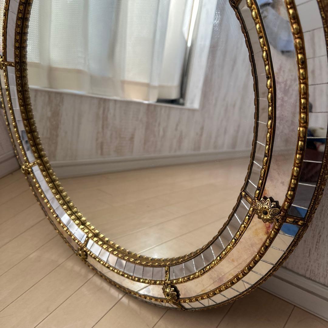 【超希少】高級 スペイン製 アンティーク 鏡 ミラー ヴィンテージ