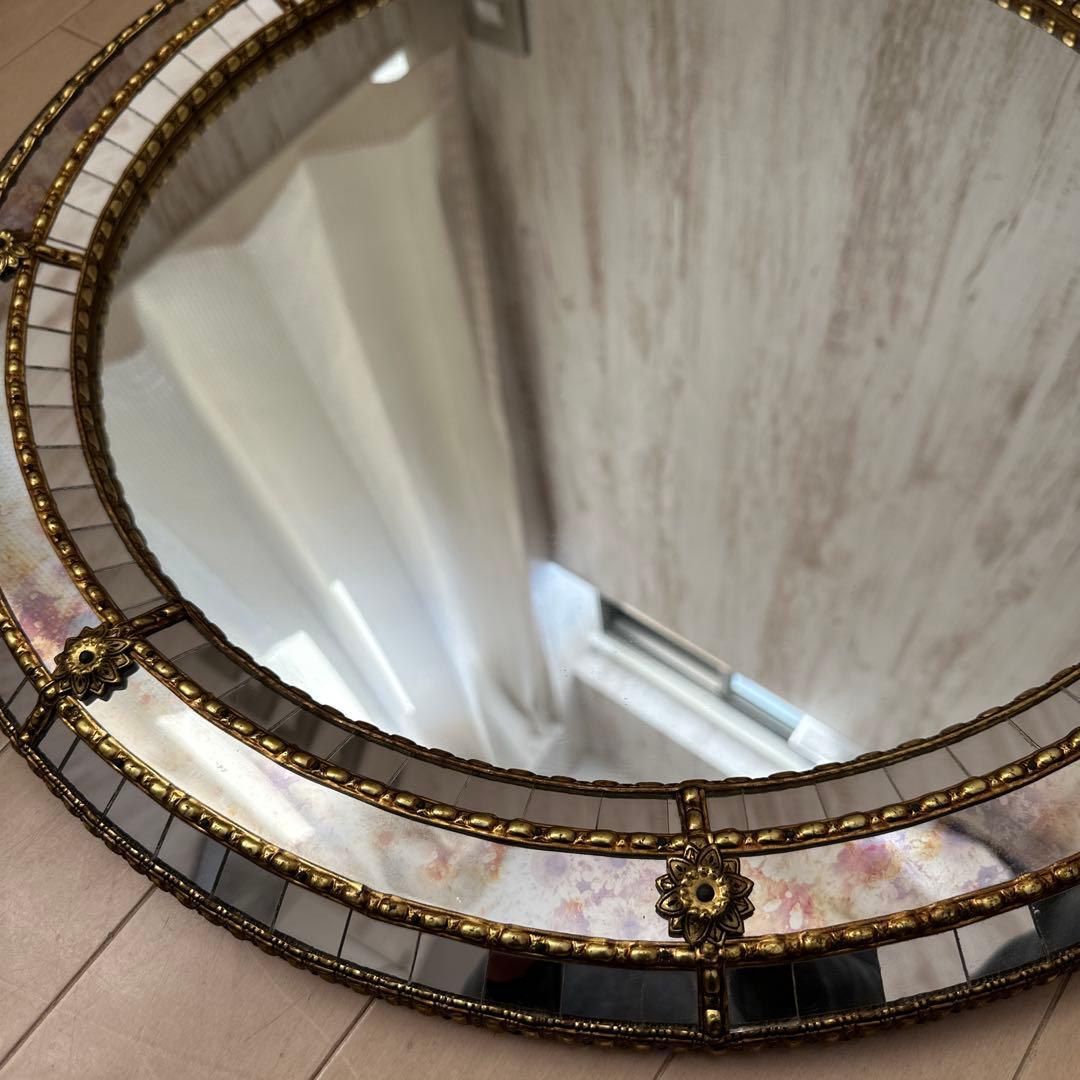 【超希少】高級 スペイン製 アンティーク 鏡 ミラー ヴィンテージ