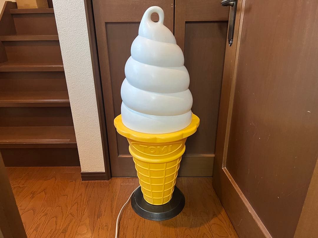 ソフトクリーム 看板 ランプ TOMI スジャータ 昭和レトロ