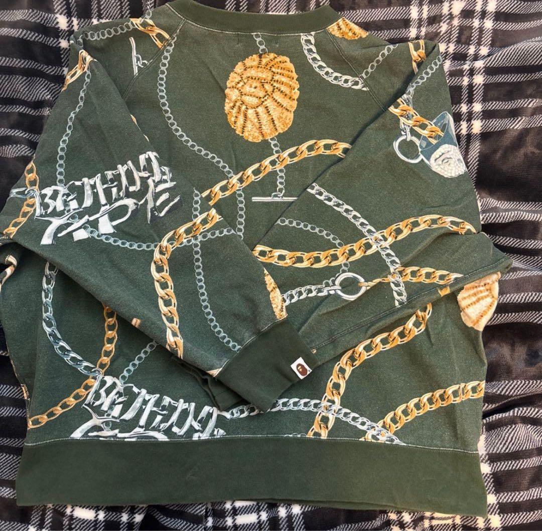 A Bathing Ape チェーン柄スウェットXL