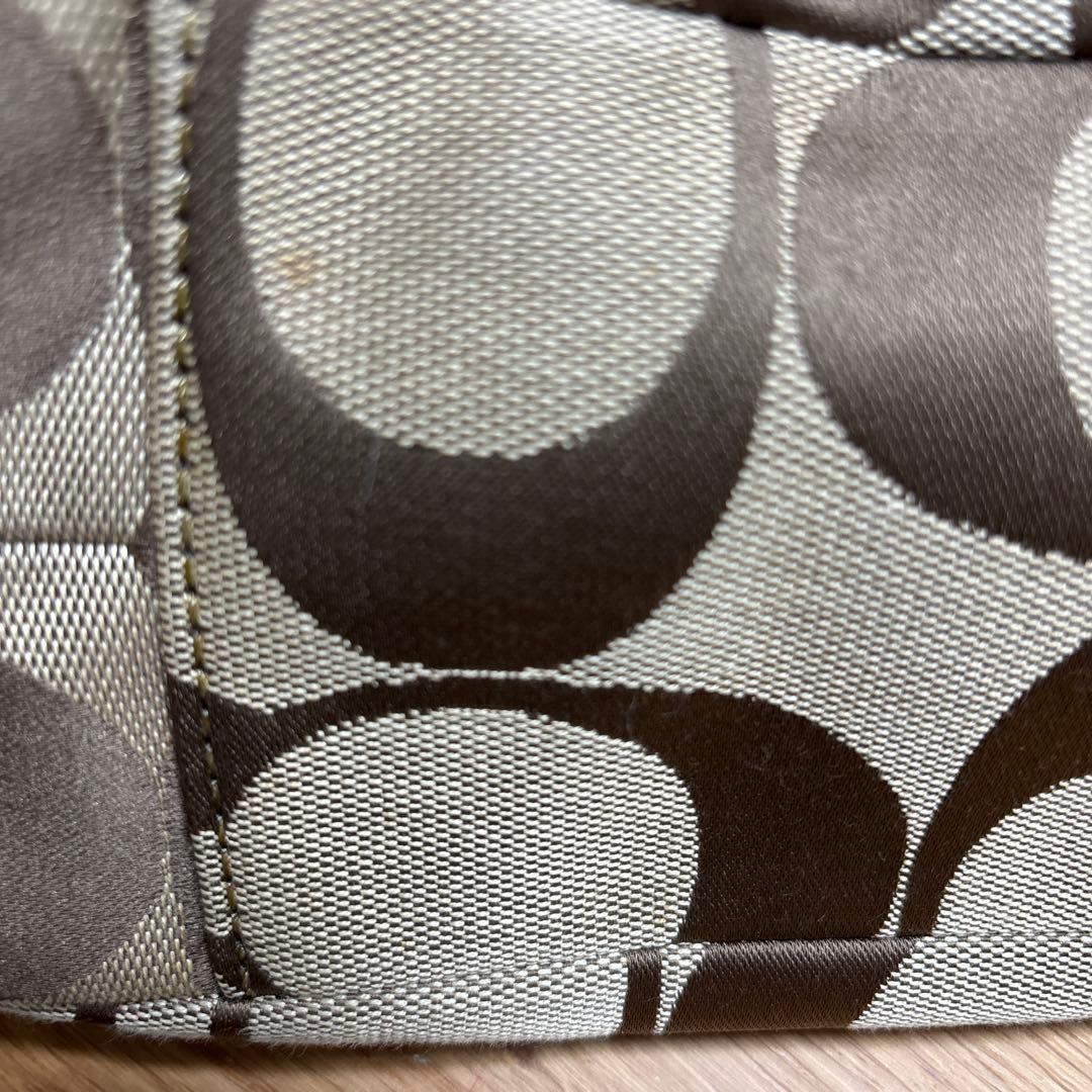 COACH ショルダーバッグ ベージュ/バーガンディ