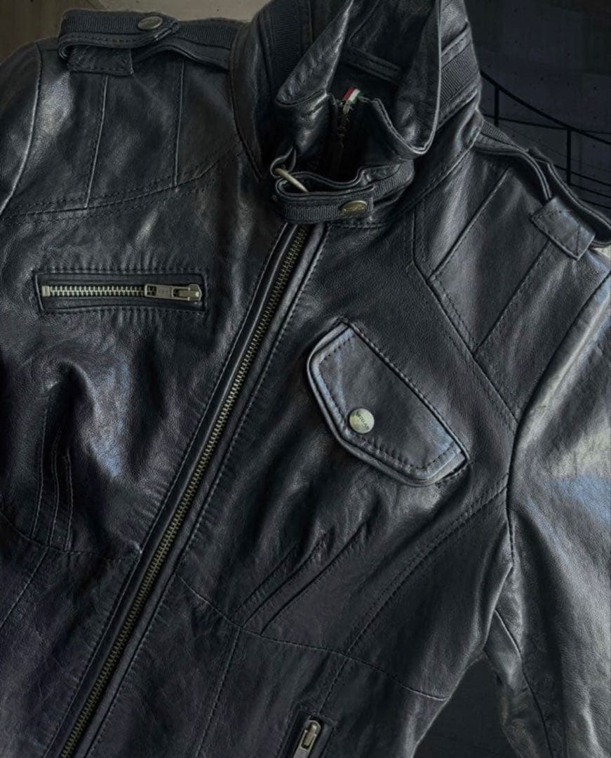 00s archive leather jacket y2k grunge 平成