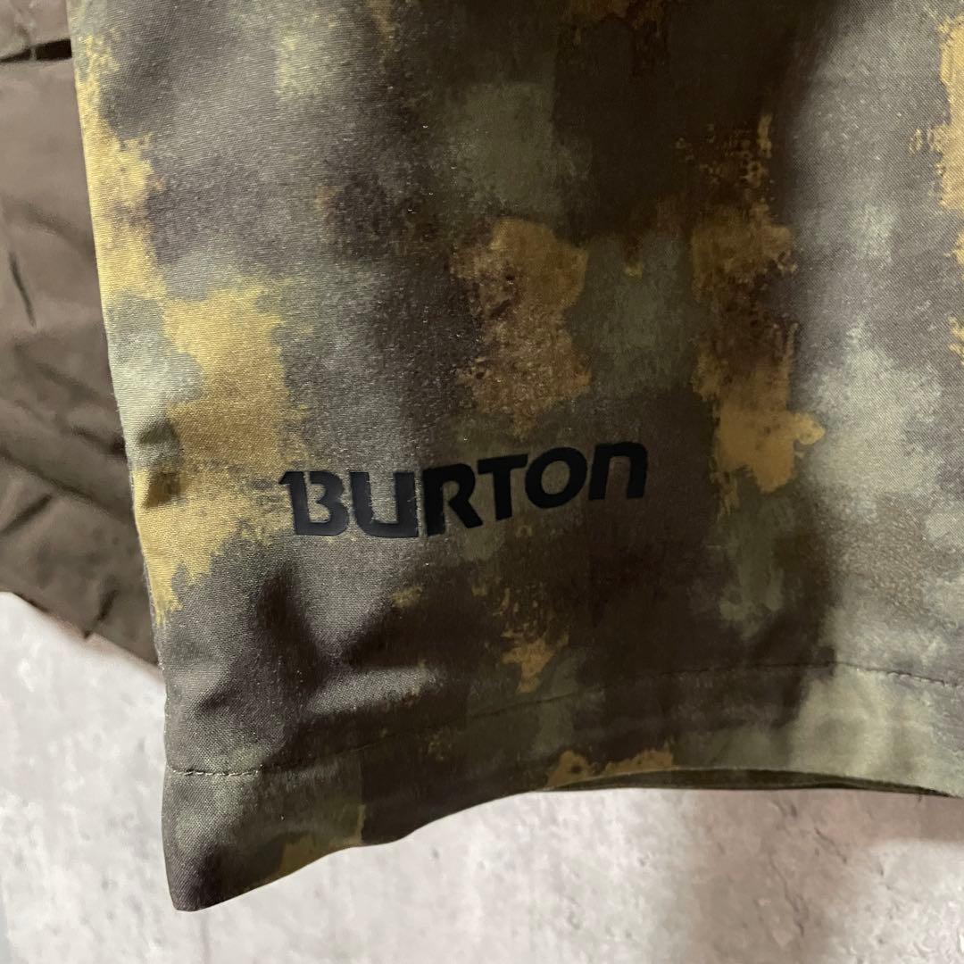 Burtonバートンスキーウェアスノーボードジャケットパーカー茶色カーキ迷彩総柄