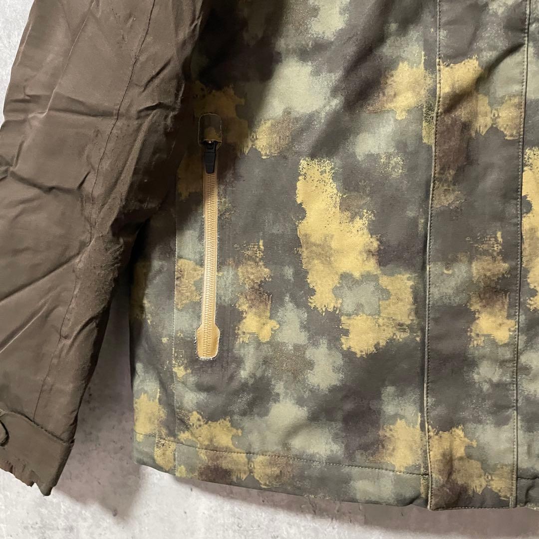 Burtonバートンスキーウェアスノーボードジャケットパーカー茶色カーキ迷彩総柄