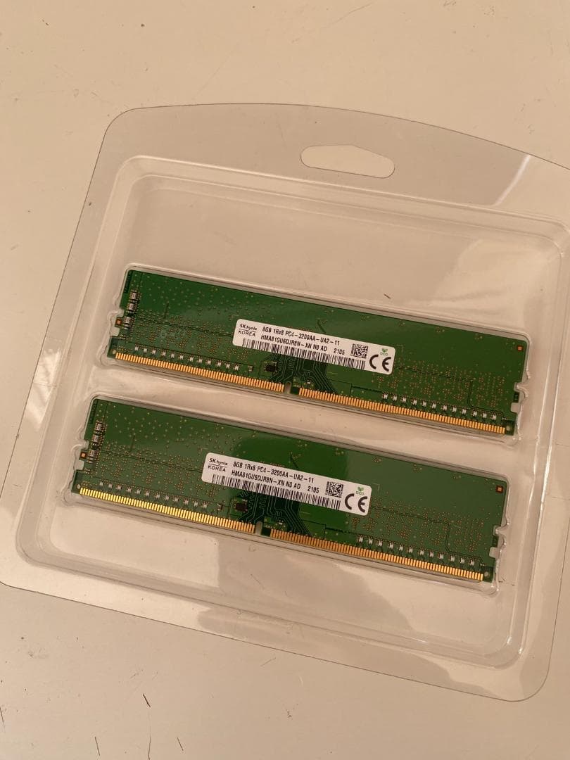 SK hynix DDR4 3200AA 16GBメモリ 2枚（8GB x2)