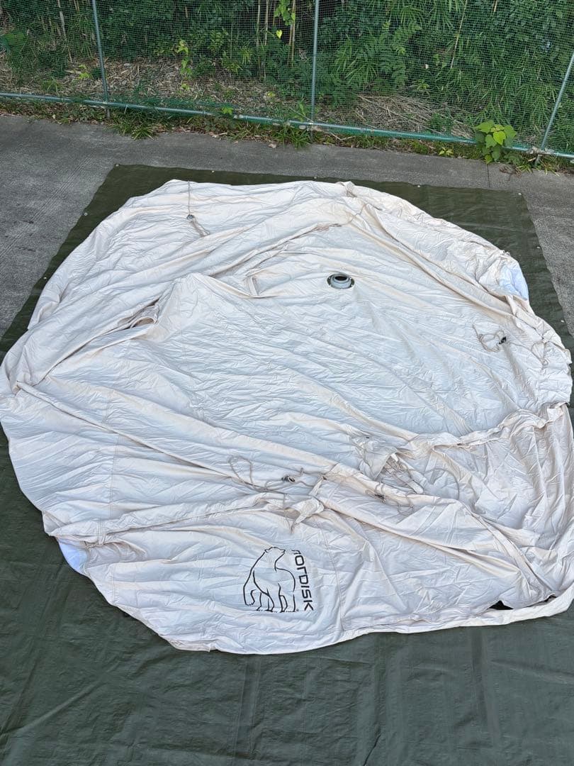 美品 ノルディスク アスガルド ジップインフロアーセットセット 薪ストーブ加工