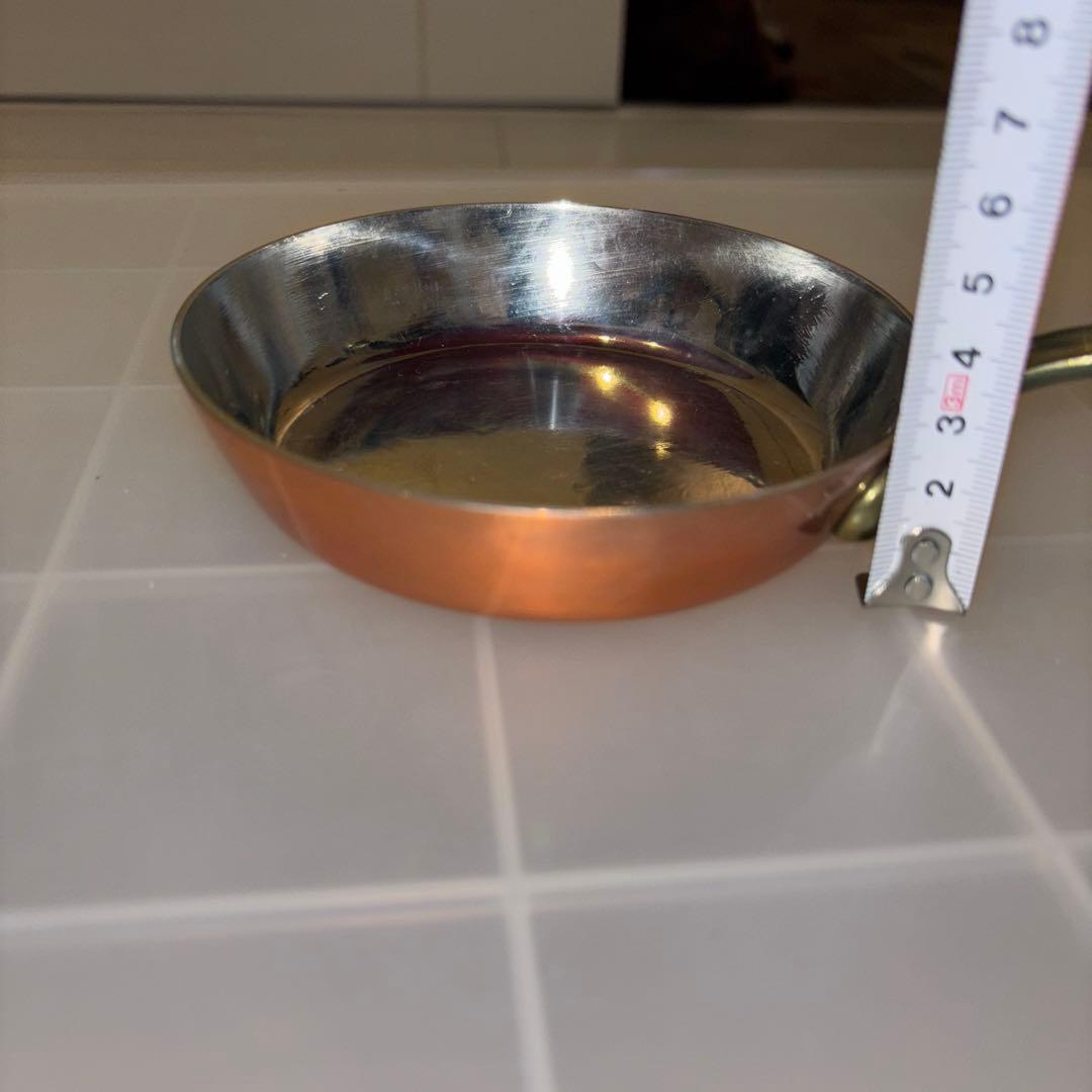 銅鍋　プチソテーパン　12cm 高さ2.5cm 3個セット