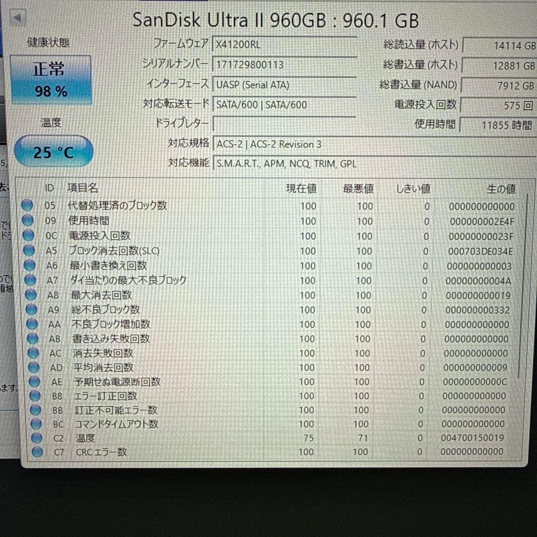 内蔵型SSD SanDisk Ultra II 960GB SSD SDSSDHII-960G