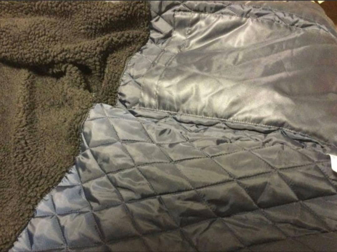 DUARIG デュアリグ 裏地ボア 中綿ベンチコート ネイビー系 Lサイズ