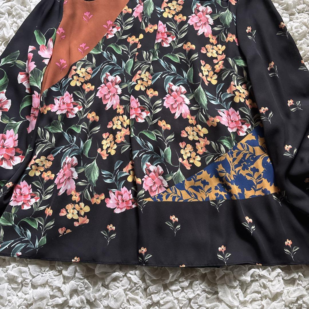 【新品】グレースコンチネンタル 花柄 プリーツ ブラウス M 上品 きれいめ