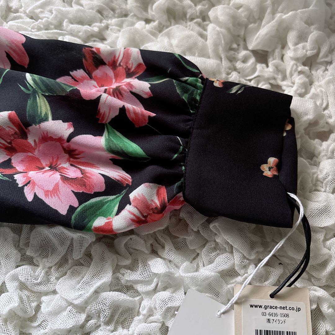 【新品】グレースコンチネンタル 花柄 プリーツ ブラウス M 上品 きれいめ