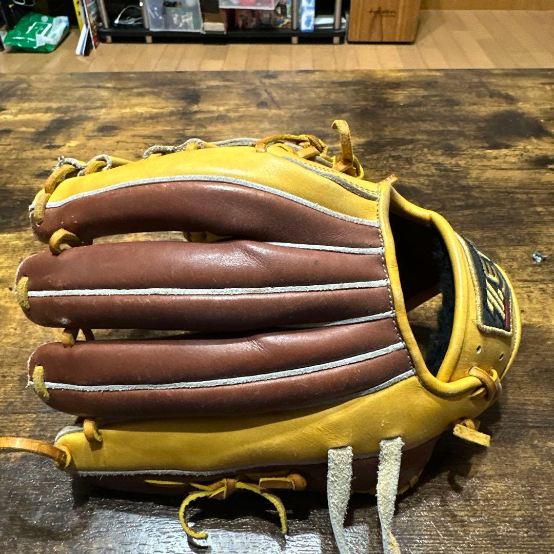 ETT 軟式グローブ イエロー/ブラウン 日本製