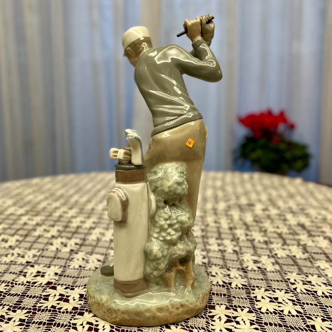 LLADRO 4824 ゴルフ Jugador de golf 陶磁器 人形