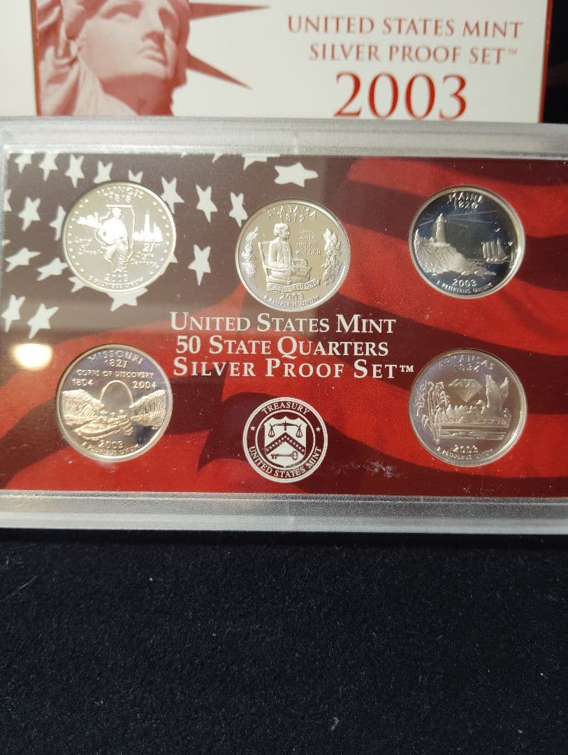 2003年 アメリカ 50州記念銀貨 シルバープルーフセット