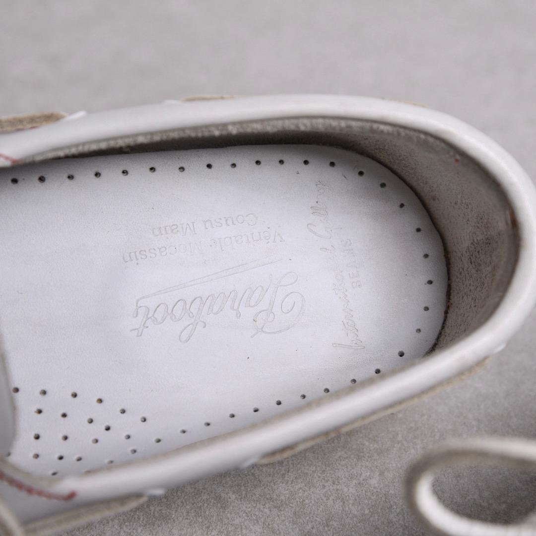 【ビームス別注】メンズ パラブーツ バース マリン デッキシューズ 白 ホワイト