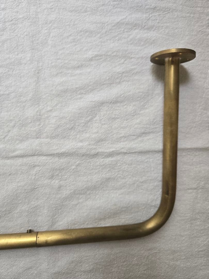 上手工作所　真鍮製 L字天吊りハンガーバー Sサイズ H220 1セット