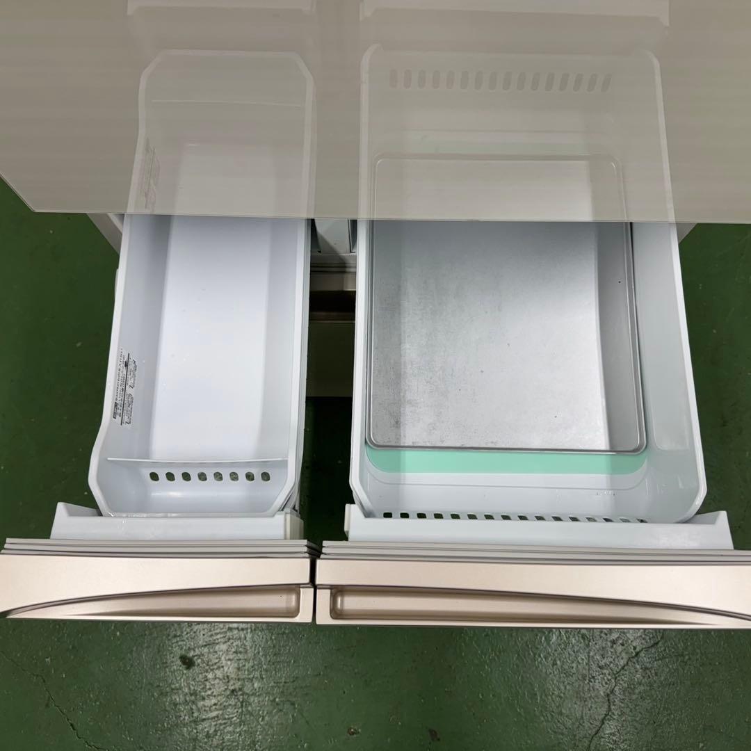 655 東芝大型冷蔵庫　400L強　小型　右開き　ガラスパネル　自動製氷　5ドア