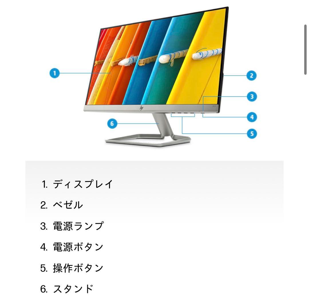 【美品・送料込み】HP 22fw ディスプレイ モニター 21.5インチ